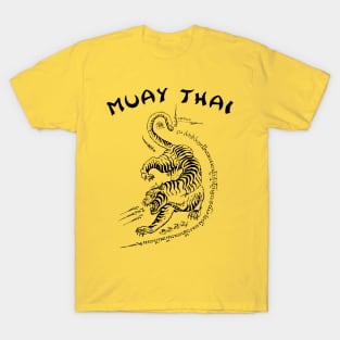 Muay Thai Tiger Sak Yant Tattoo Kickboxing Thailand T-Shirt